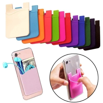 cheap free promotional gifts 3M Adhesive Sticker Cell Phone ID Credit Card Holder Universal Phone Wallet Case