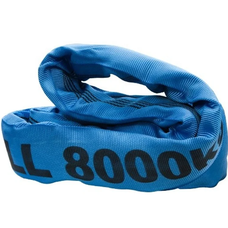 High Strength Soft Polyester Lifting Round Sling 8 Ton