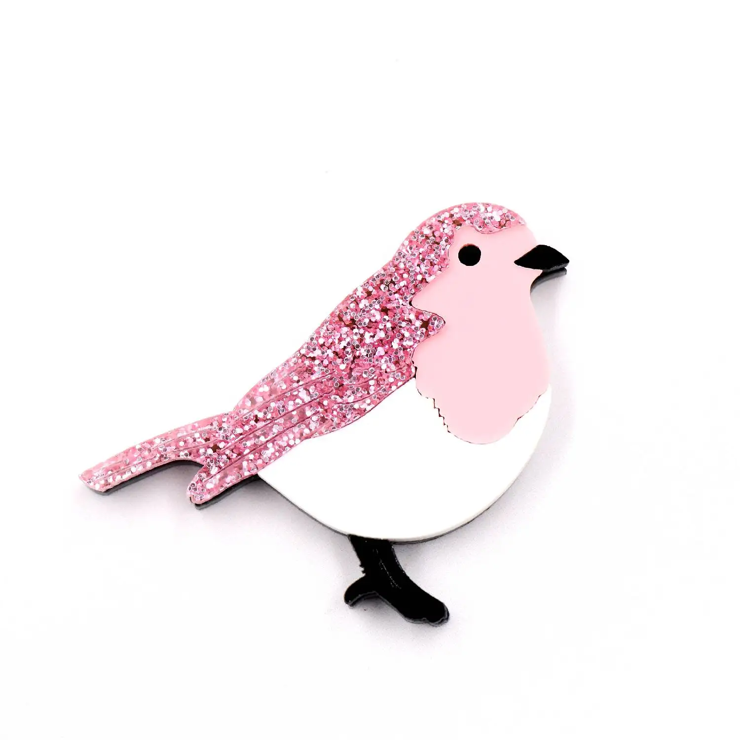 ZSHBH1091 Bird Acrylic Printing Laser Cutting Unisex Synthetic Animal Brooch Children Jewelry Wedding Engagement Party Gift