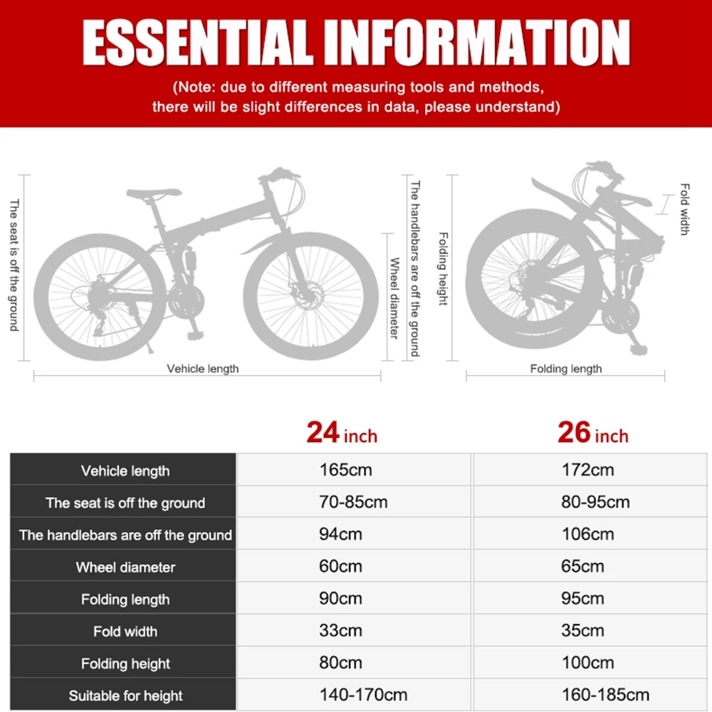 Portable 26 Inch Bicycle Outdoor All Terrain Cycling Dual Suspension ...