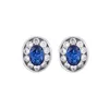 Platinum Blue pointed crystal stud earrings
