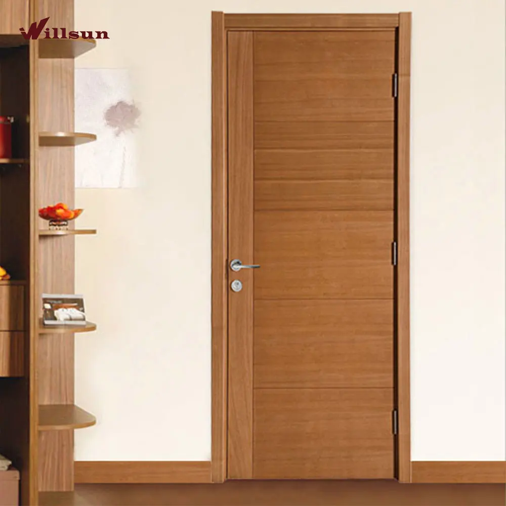 Hardwood Veneer Bungalow Solid Wood Penal Interior Door Designs