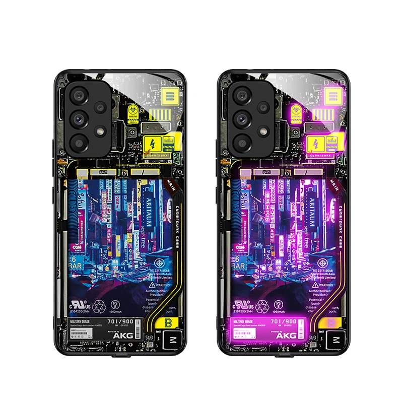 Factory Design Smart Control Incoming Led Luminous Flash Light up Phone Case for Samsung A73 A53 A33 A72 A52 A03 M12 M33 M52 M53