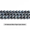 7A Natural Blue Tiger Eyes Stone Beads