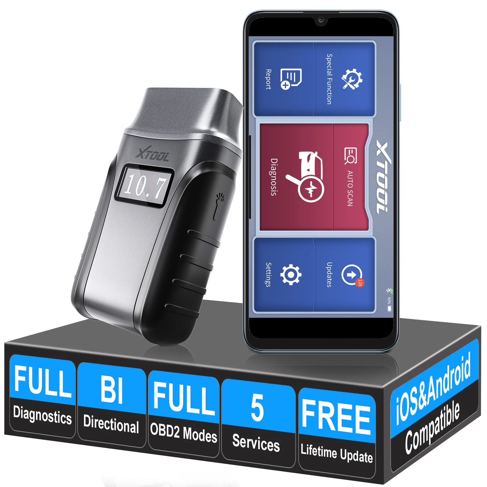 XTOOL Anyscan A30 all system BT maintenance light code reader TPMS 
