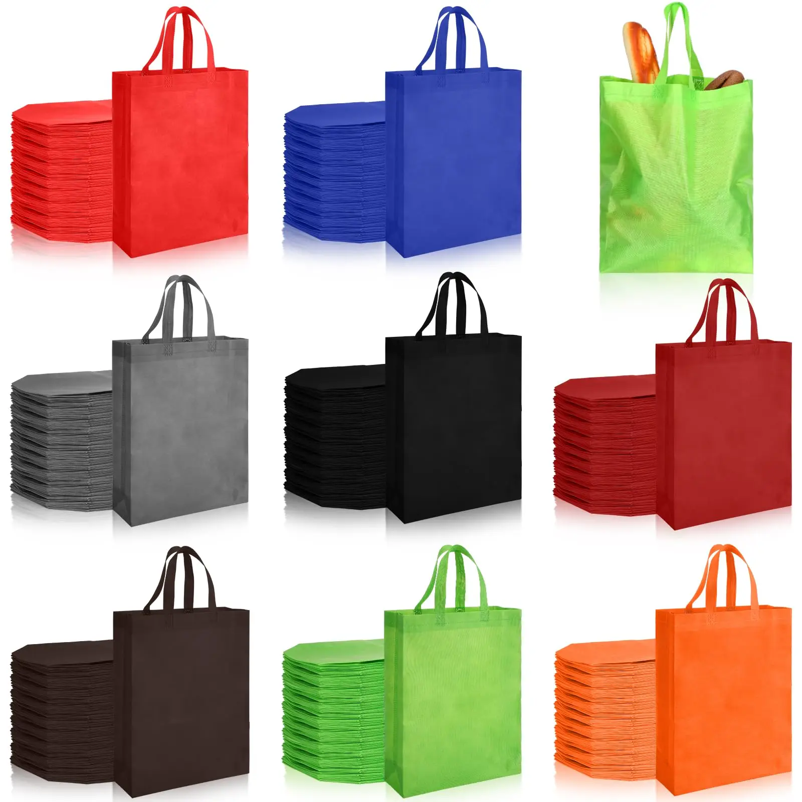 Spot Tote Bags Custom Printed logo Recyclable Fabric pp Non Woven Bags Shopping Bags factory