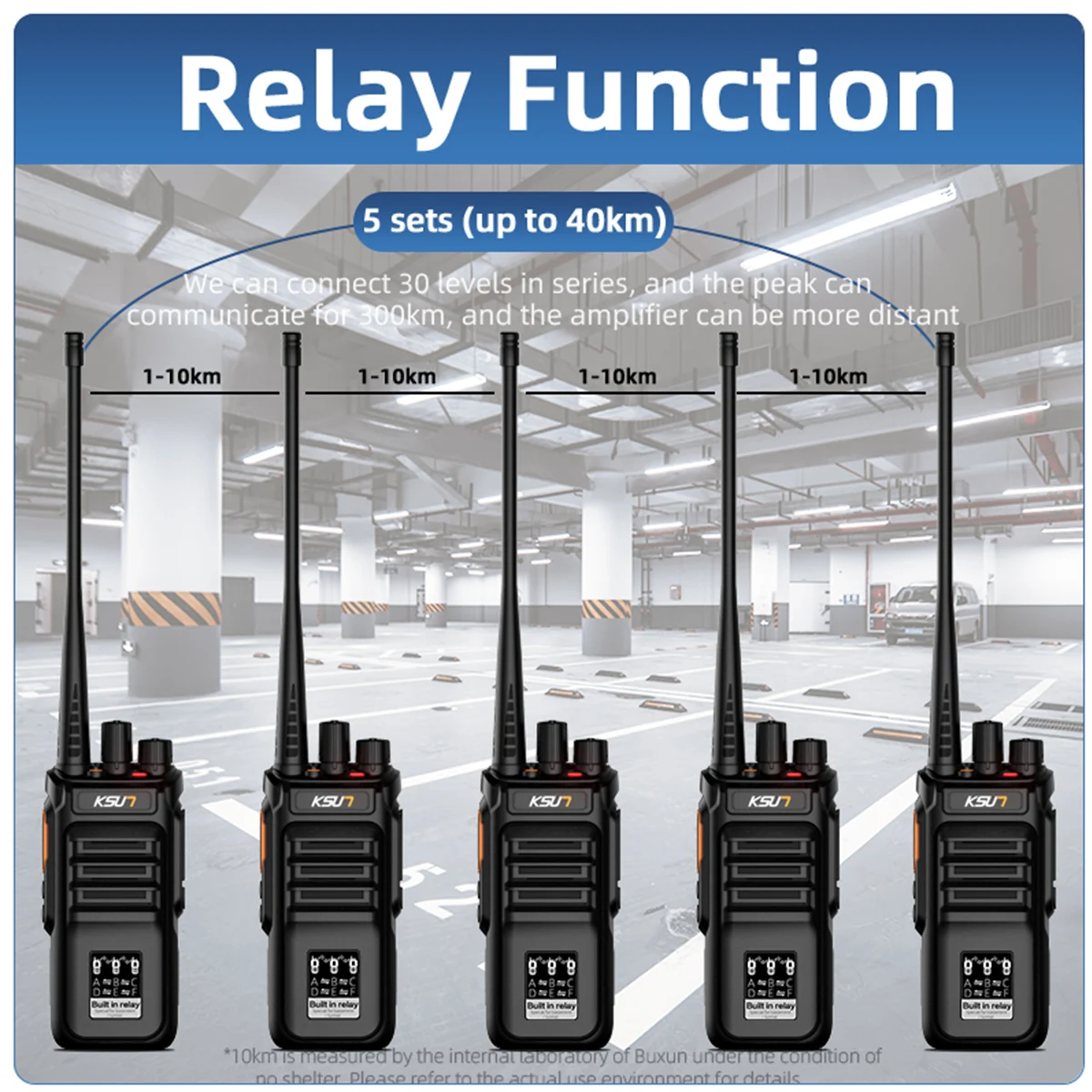 KSUT RL30 Walkie-talkie Transceiver Portable Long Range Relay Function Two Way Radios Repeater Walkie Talkie for Mine Tunnel