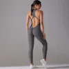 6661 long pants zipper jumpsuit - dark gray