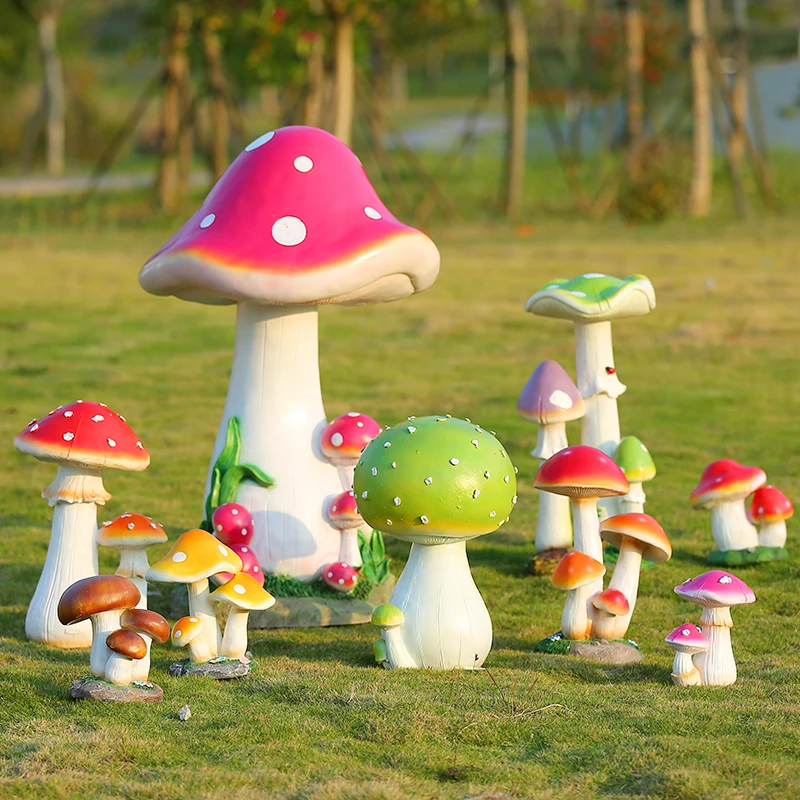 Decorazione da giardino per esterni con funghi creativi per il paesaggistica del prato e della scuola materna  15