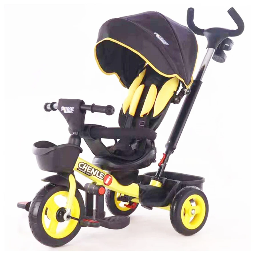 Latest Multifunction 4 in 1 Toys Baby Foot Tricycle With Bottle Holder  Mini Push 3 Wheel Kids Ride on Toys Baby Stroller Trike