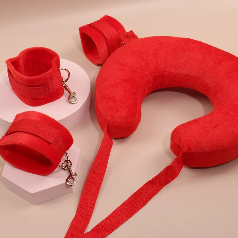 Ensemble d'accessoires BDSM érotiques pour adultes, comprenant des menottes amovibles pour femmes, un coussin et des cordes. Jouets sexuels pour femmes._voghion.com