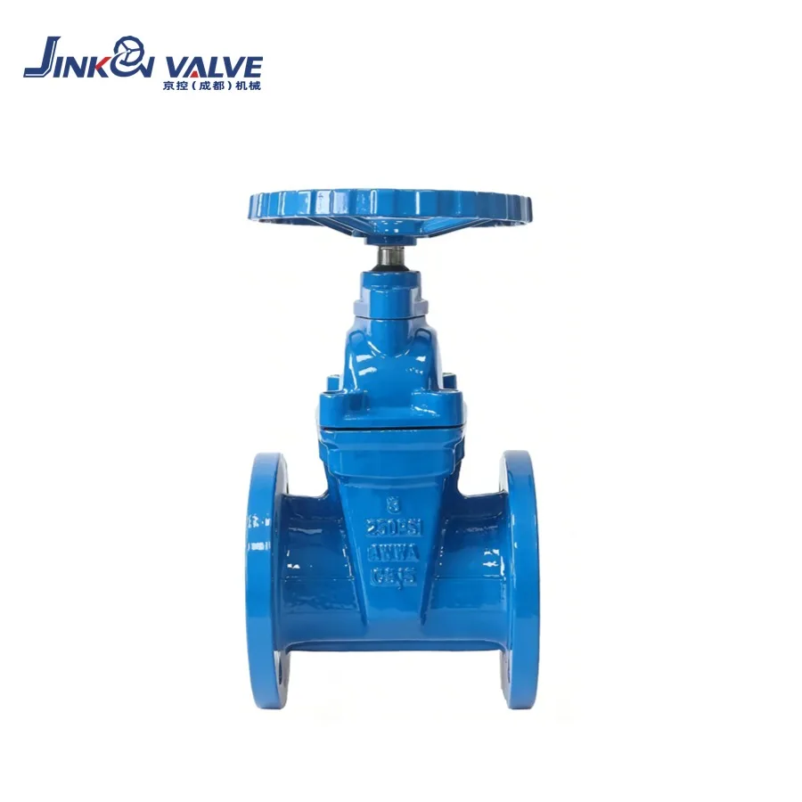 Blue Coated Non-Rising Stem Manual Flange Connection Gate Valve-Ductile Iron Soft Seal DN50-DN600 for Municipal Water Oil Supply