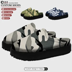 Custom Mule Shoes Men Mules Slides Custom logo New Fashion Men's Casual Mule Clog Leather Shoes Customized Big Size