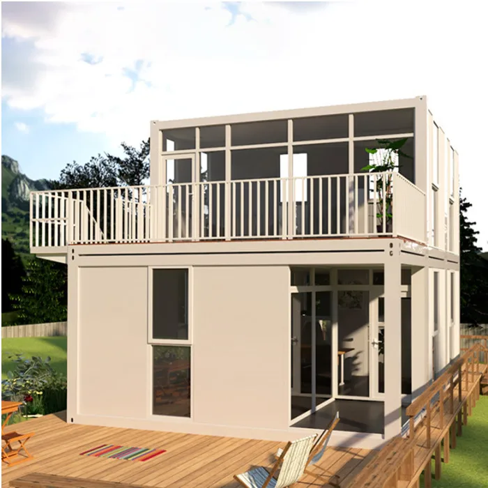 luxury two-story prefab living container house