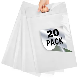 Custom 11x15 Inch for Poly Mailer Bags with Handle Self-Adhesive Courier Bags for Clothing Shoes and Socks with Logo