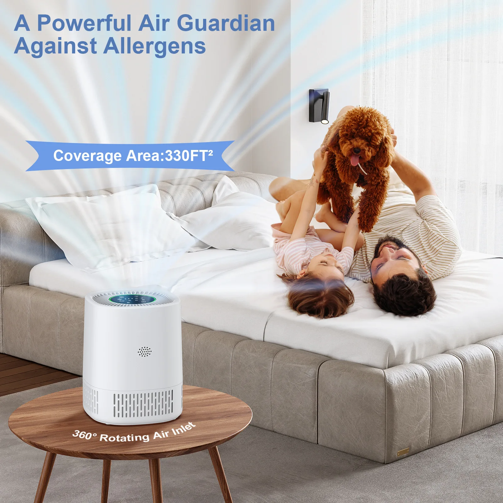 New Model of air Purifier Home Desktop Tabletop Touch-screen Wi-Fi Smart air Purifier 6