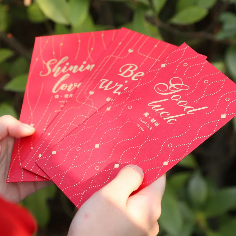 Source 2023 Custom made Luxury Chinese lunar New Year Red Pocket customised  blank money Envelope for money on m.