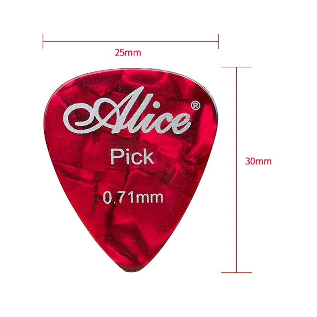 Alice Pearl Celluloid Acoustic Electric Guitar Picks 100 Pack
