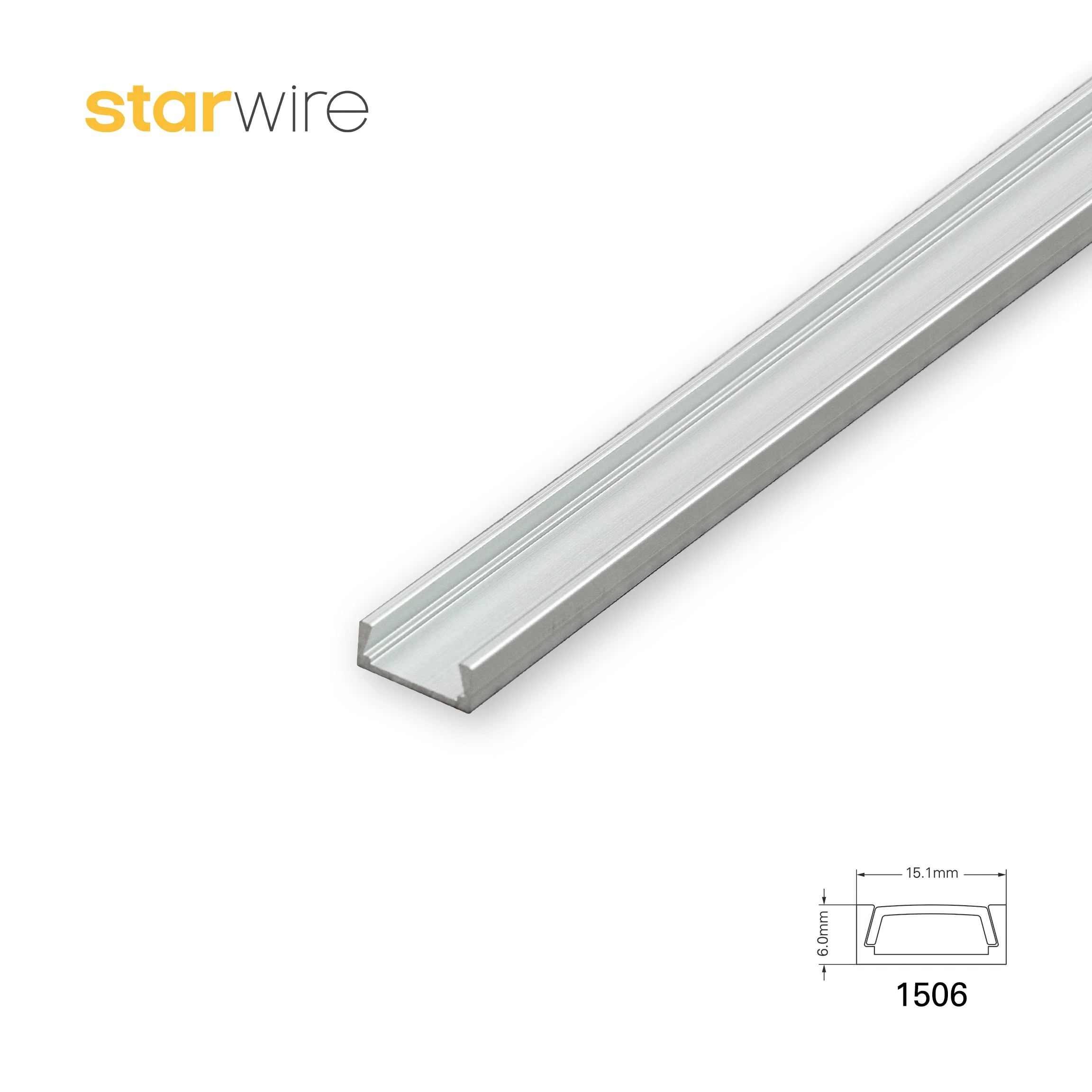 Recessed LED Aluminium Profile for Led Strips Lighting with Spring Clip