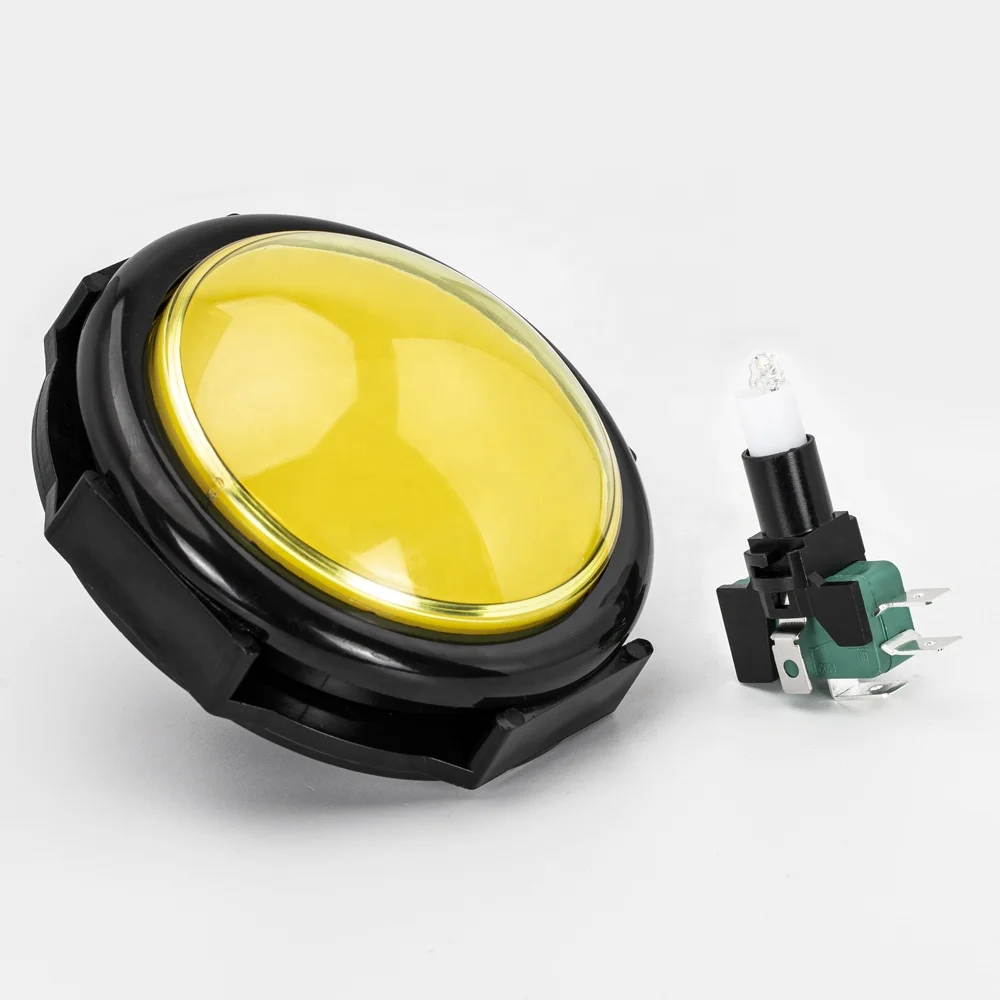 Boutons poussoirs éclairés par LED de 100mm, Lampe de lumière LED Grand Interrupteur à Bouton Poussoir de Joueur de Jeu vidéo d' Rond, pour Jeux à pièces d'arcade(Blanc Boutons poussoirs éclairés par LED de 100mm, Lampe de lumière LED Grand Interrupteur à Bouton Poussoir de Joueur de Jeu vidéo d' Rond, pour Jeux à pièces d'arcade(Blanc