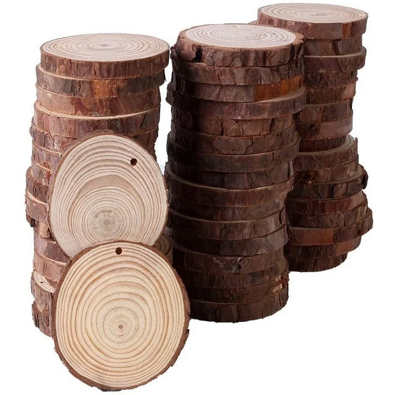 Rustic Decor Wooden Rounds  Log Discs for Charger Circles Wood Plates Wood Slices for Centerpieces
