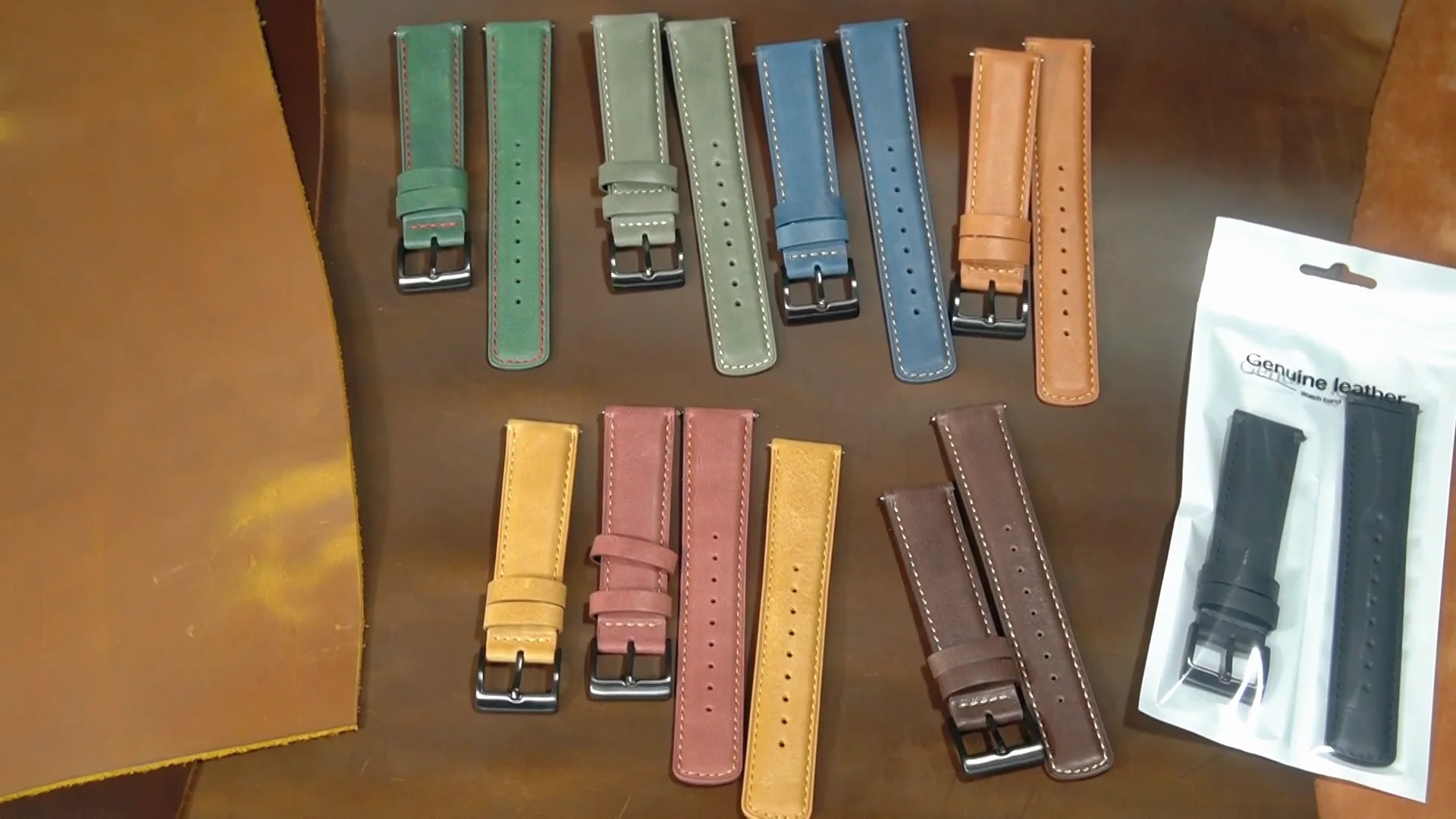 Manufacturer Direct Selling 8colors Italian Watch Straps Leather 20mm