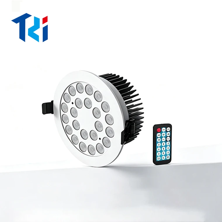 Customized Color Temperature Remote Control 24W, 48W LED Rotating Jewelry Display Light for Jewelry Cabinet Brand Watch Cabinet