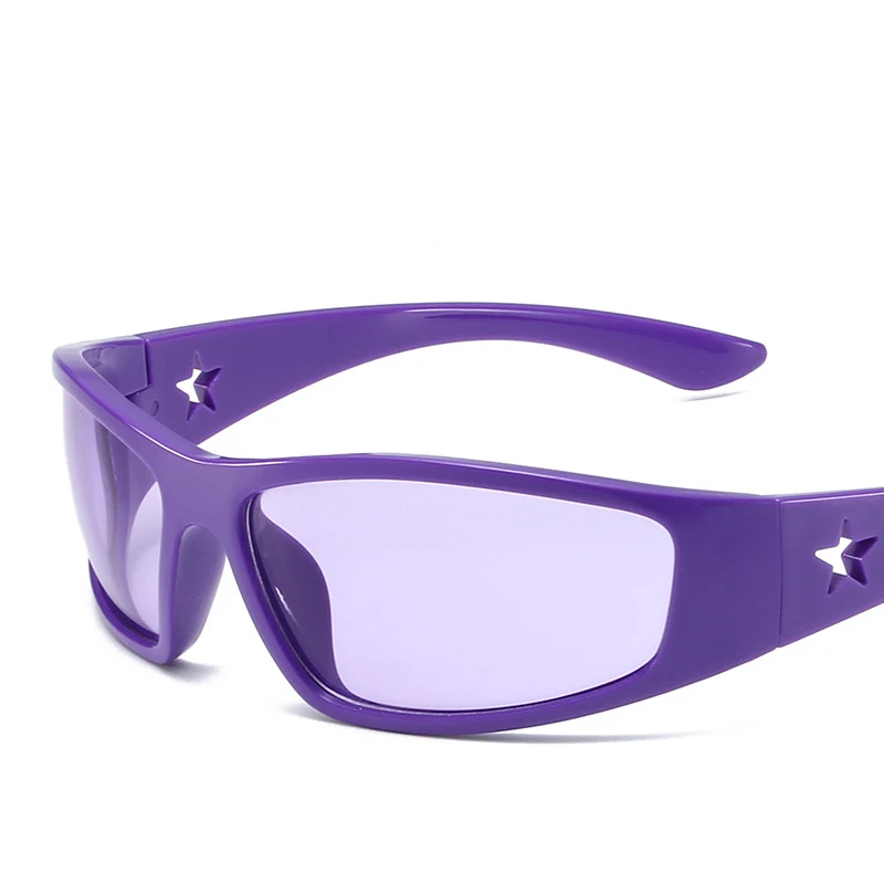 Purple Y2K Glasses - Stylish & UV400 Protected Sunglasses display picture 2