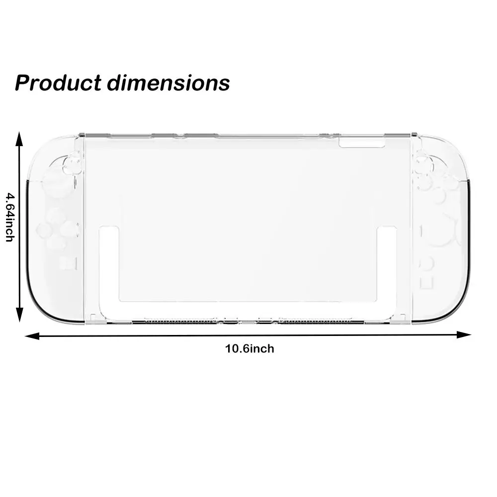 product transparent clear shockproof protective case cover for nintendo switch 2 split grip clear protective case crystal game covers-7