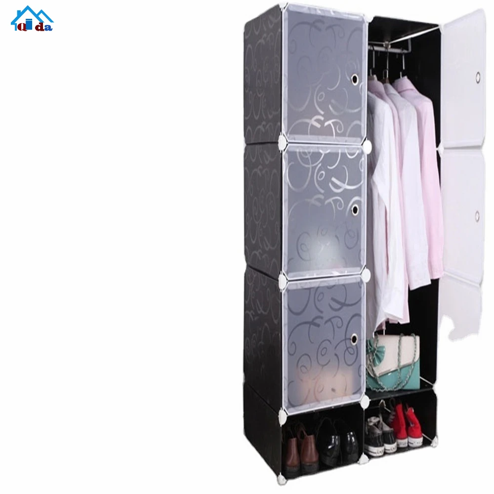 Folding Assemble Portable Diy Plastic Wardrobe Cabinet - Buy Diy Plastic  Wardrobe,Wardrobe Trunk Cabinet With Leather Covered,Diy Closet Wardrobe