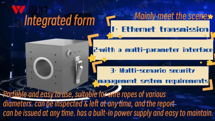 Construction Machinery Parts Quantitative Non-Destructive Testing (NDT) of Steel Wire Ropes Magnetic Inspection