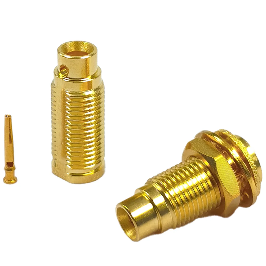 Factory Brass MCX-KYB2 RF Coaxial Connector MCX Female Connector for RG405 RG086 Cable Female MCX Connector