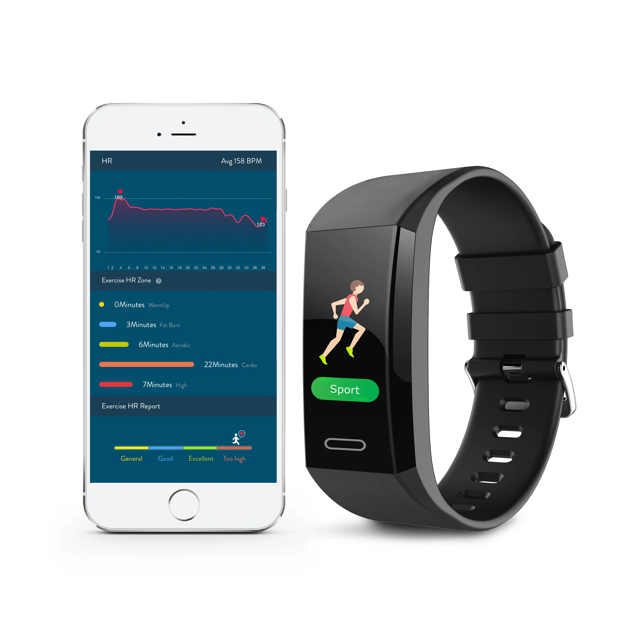 J-style 1755 GPS Fitness Tracker IP68 Waterproof Smartband