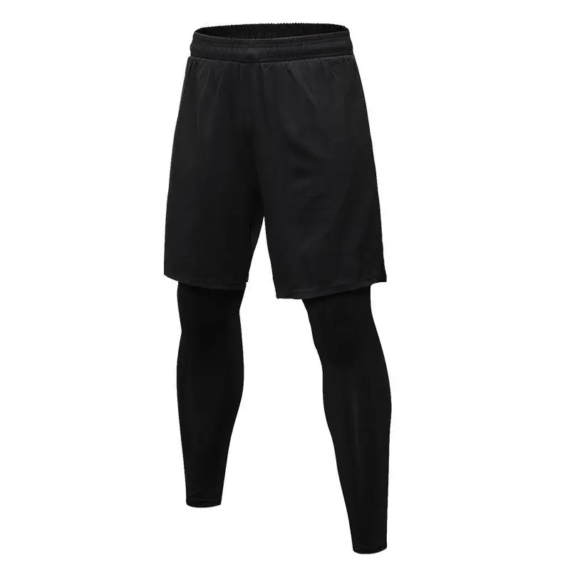 2 in 1 training shorts mens