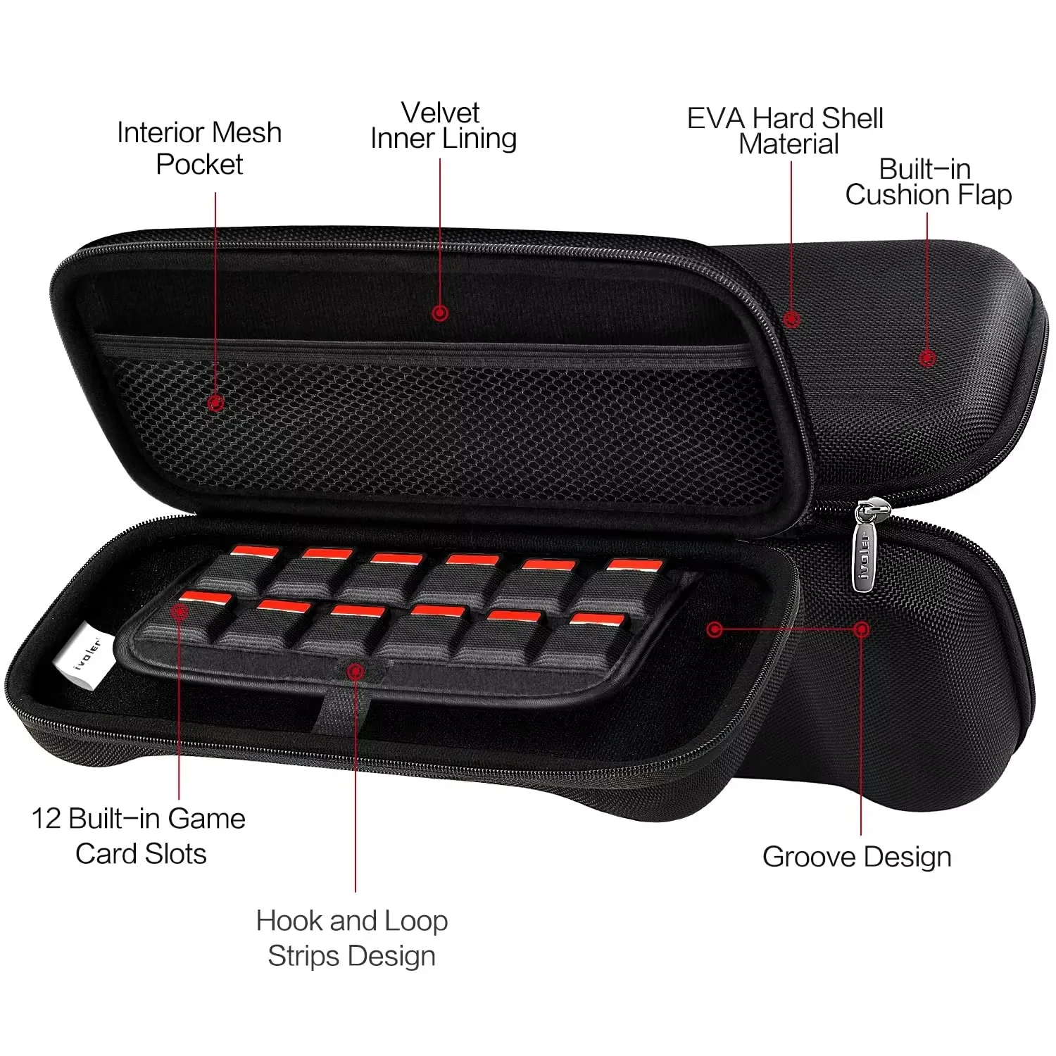 product laudtec custom protective eva hard shell portable shockproof game controller storage case hand bag for nitendo switch 2 yxj35-3