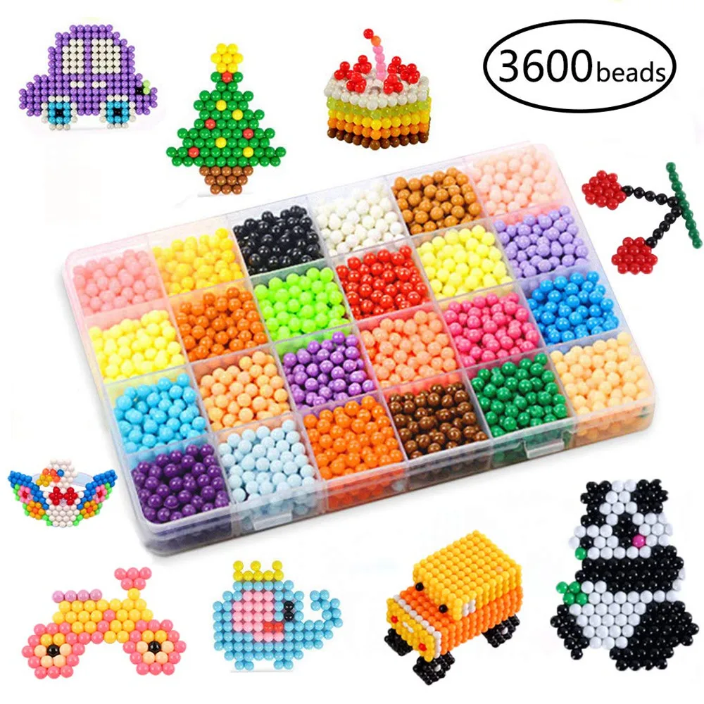 Hama Fuse Beads Kit 24 Colors Perler Beads Hama Beads for Kids Toy Boys Girls 