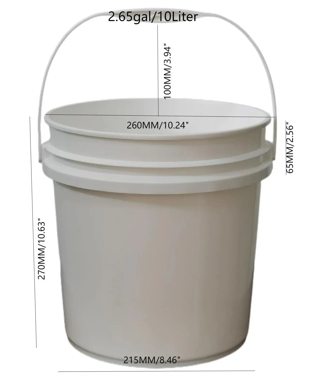 2gallon Round Hive Buckets Pail 2inch Top Bee Feeder Hole Plug Tint