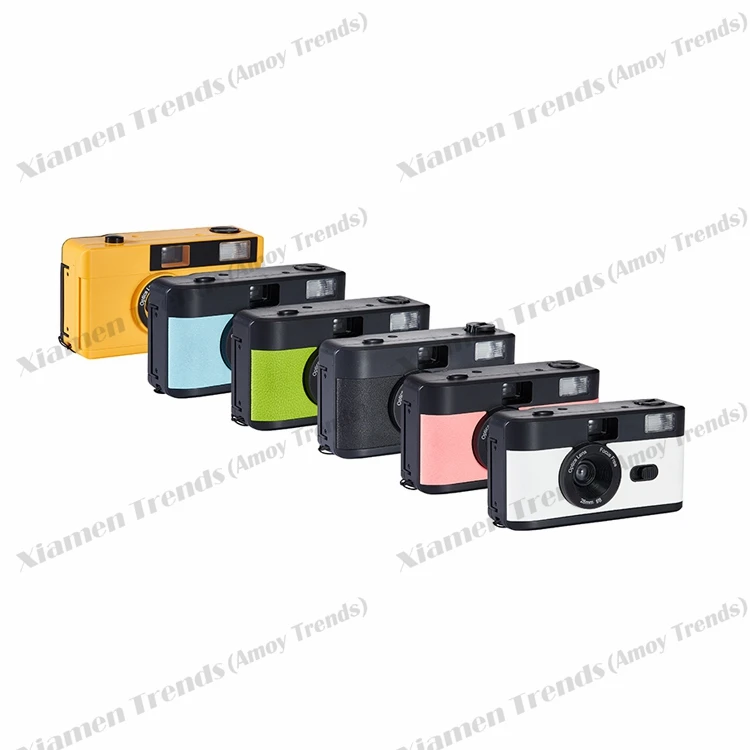 Premium Own Brand Colorful Reloadable White 35mm Reusable Film Cameras