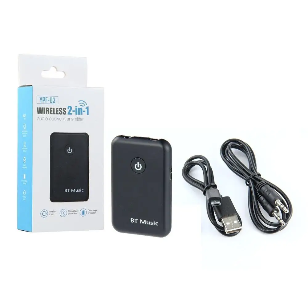Shopping YPF-03 2-in-1 Bluetooth 4.2 Senderempfänger Wireless Audio-adapter  Support 3,5 mm Audio Für TV / Home Stereo / Telefon in China