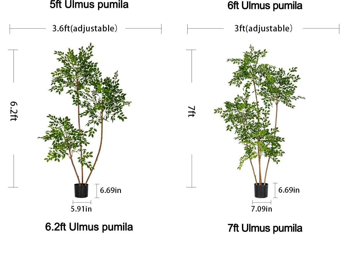 1.9M Tall Plastic Tree Simulation Tree Factory Hot Sale Facked Artificial Plants Greenery Potted Outdoor Indoor Home Decoration manufacture