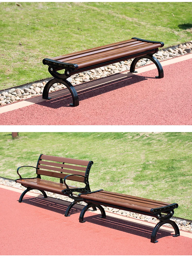 product non rusting wide armrest plastic wood outdoor garden benches-63