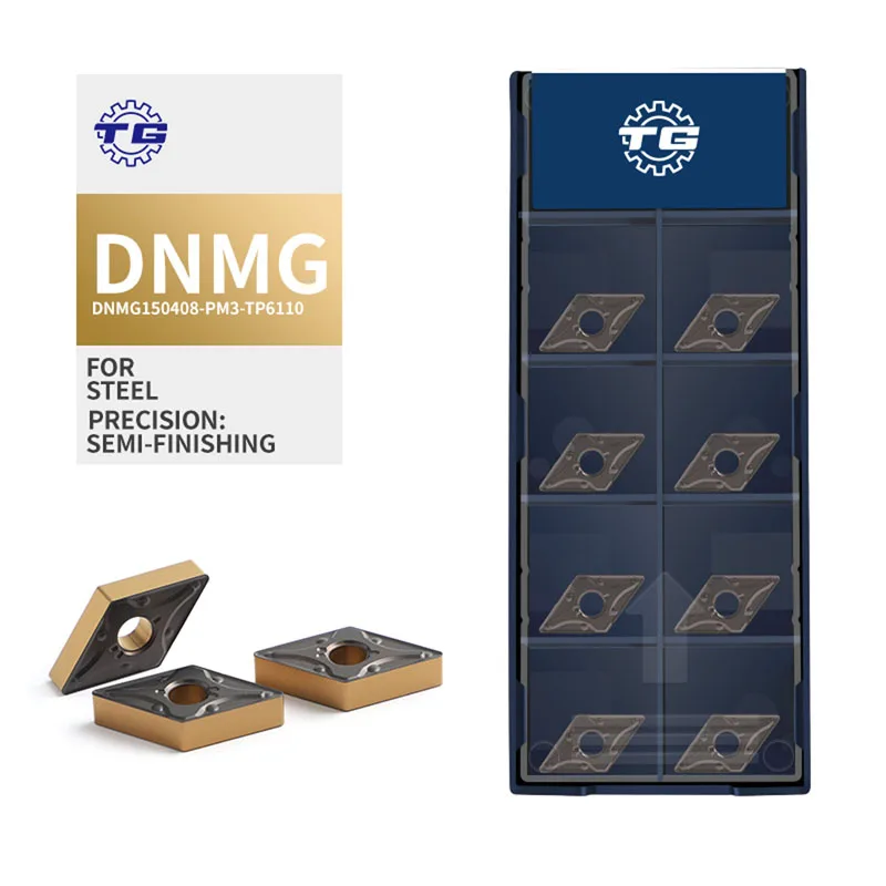 TG DNMG150408-PM3-TP6110/TP6210 Индивидуальная карбидная пластина из твердого сплава с покрытием PVD, инструмент для фрезерного станка с ЧПУ, поддержка OEM