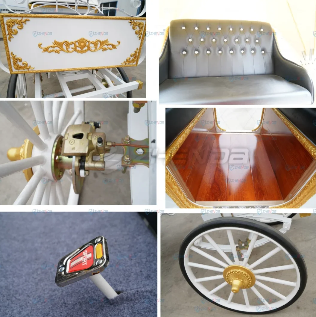 Cheap Price Electric Sightseeing Horse Carriage  / Romantic wedding carriage for Sale