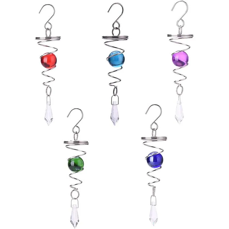 Wholesale Gazing Ball Spiral Tail Wind Spinner Stabilizer Hanging Yard