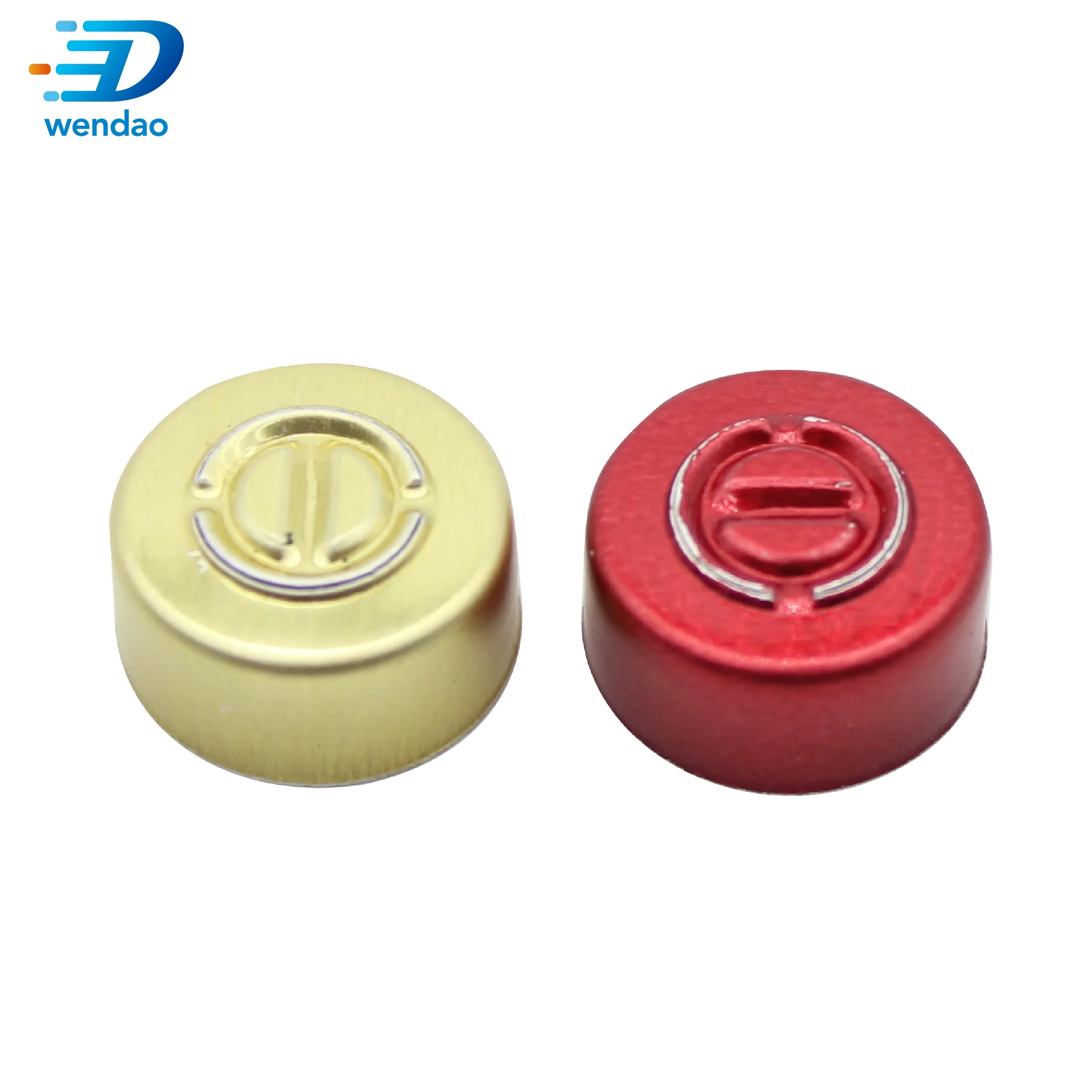 20mm Medication Multi Color Crimp Top Bottle Caps Flip Top Aluminum Plastic Covers with Embossed Letters