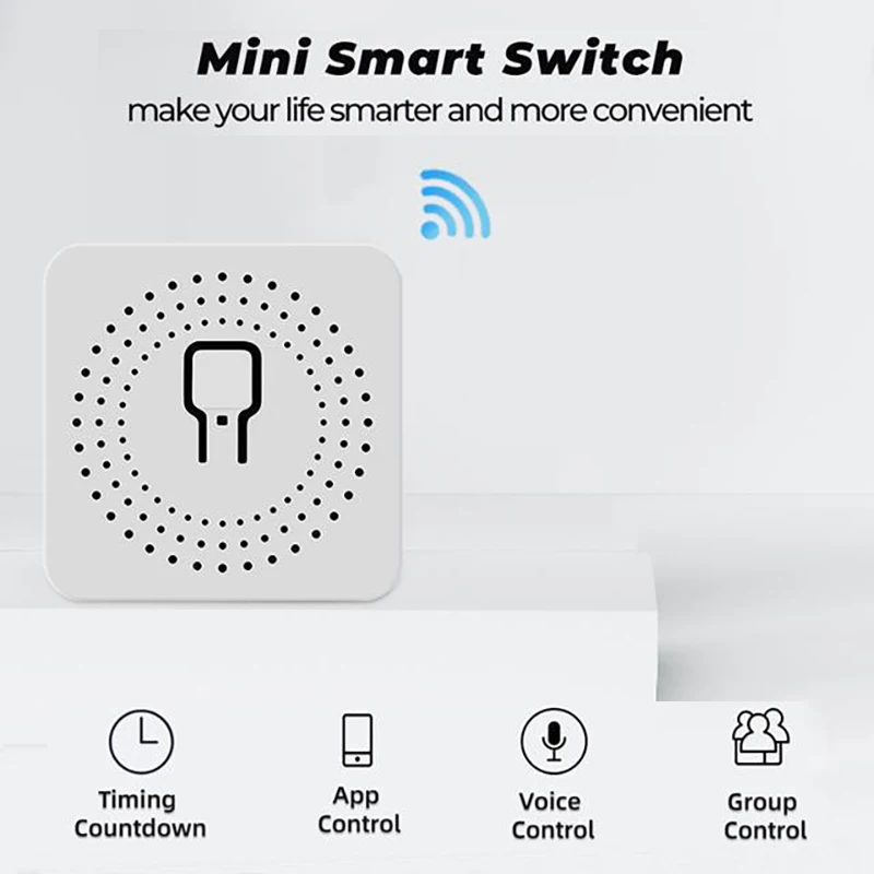 Smart Home Automation 16A Mini Smart Wifi Breaker DIY Switch Support 2 Way Control Tuya Smart Wifi Switch Module