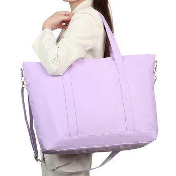 Wholesale Low MOQ Custom Trendy Large Capacity Waterproof Ladies Handbag Gym Sport Bags  Nylon The Tote bag Women's Tote Bag