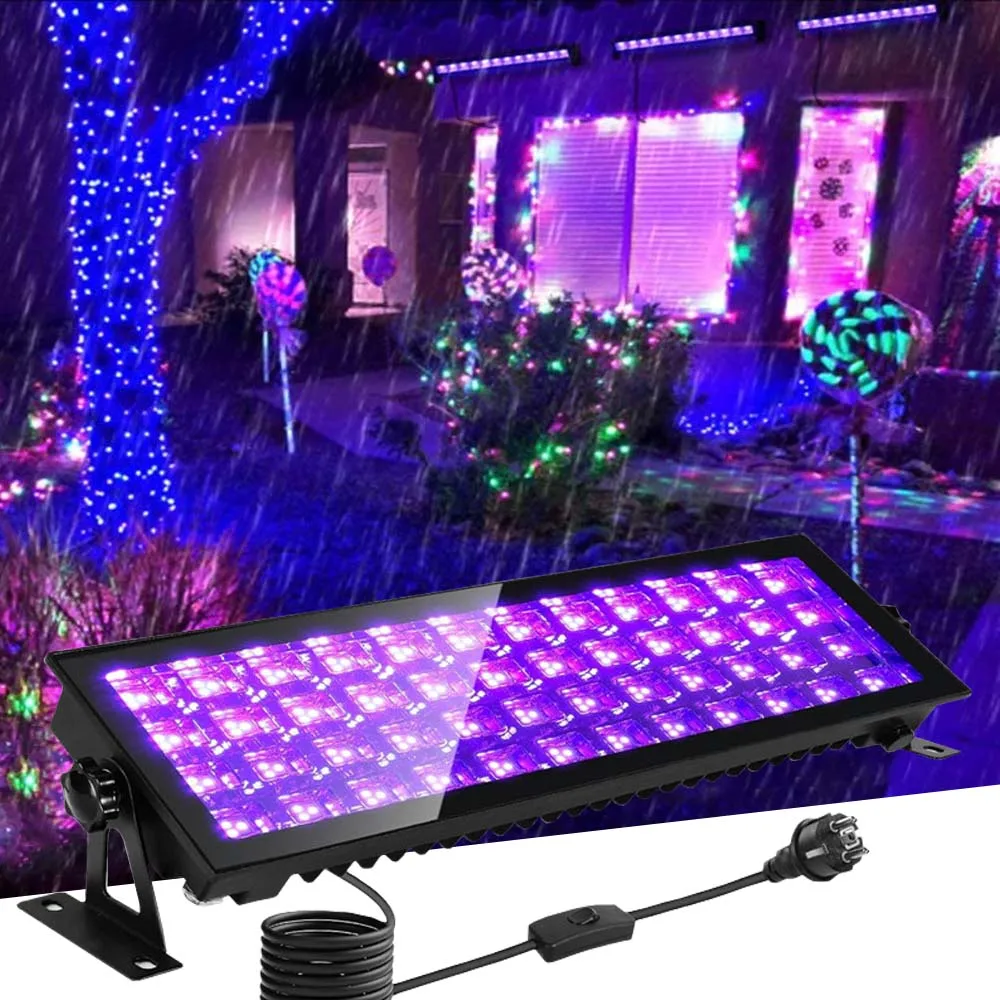 96W LED ultraviolet Black Lamp 395nm UV Light Bar IP66 Waterproof Blacklight for Glow Party Neon Decor Halloween Stage Lighting_0