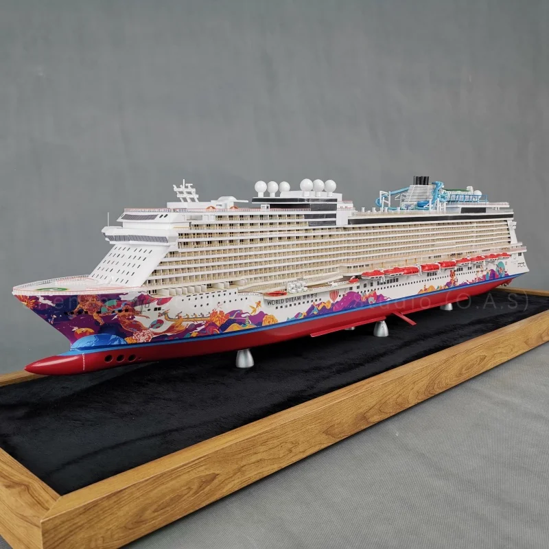 【LA】Modello su misura da 113 cm, artigianale in plastica, regalo di lusso per crociere, oggetto promozionale logistico, modello di nave passeggeri da crociera di lusso