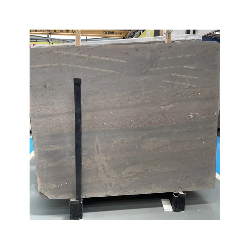 Modern Grey Limestone Calcite Countertop Polished Tiles Are Used Inside and Outside the Hotel